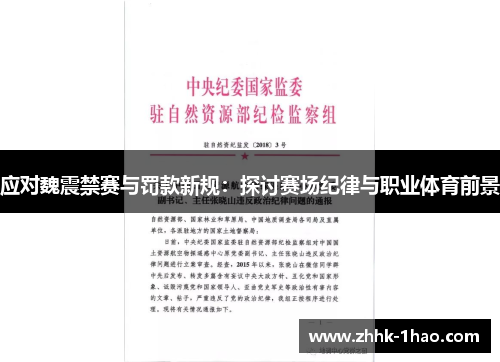 应对魏震禁赛与罚款新规：探讨赛场纪律与职业体育前景